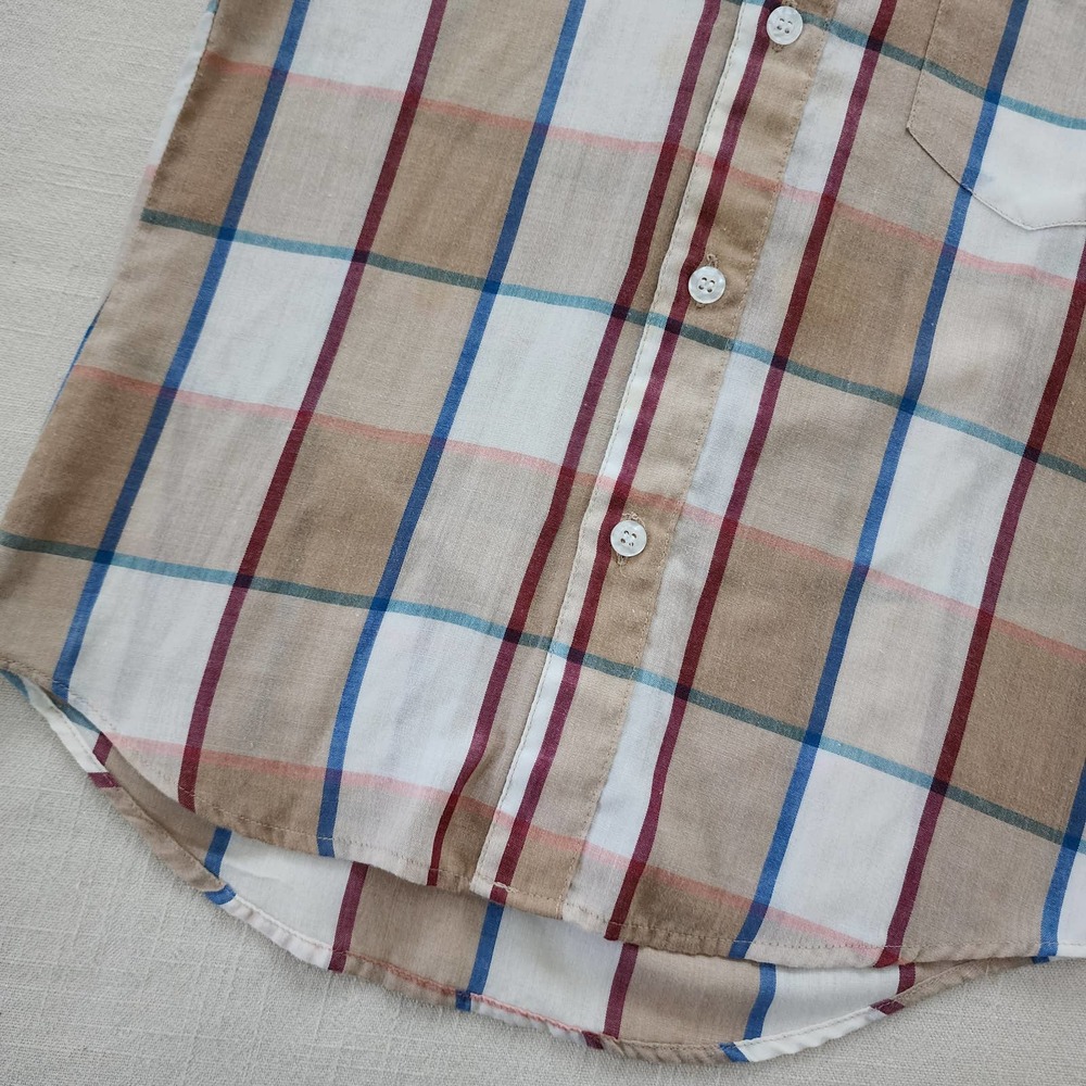 Vintage Plaid Buttondown Shirt kids 8 - Picture 4 of 9
